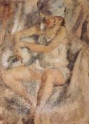 Maiden wearing Islamic kerchief Jules Pascin